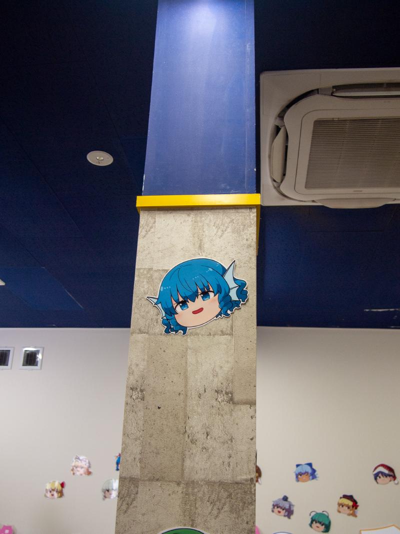 休憩所での小企画展の写真